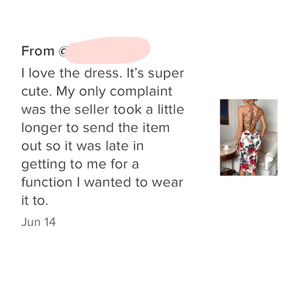 Floral Pattern Black Slim Dress Knee Length Criss Cross Open Back - Picture 8 of 8